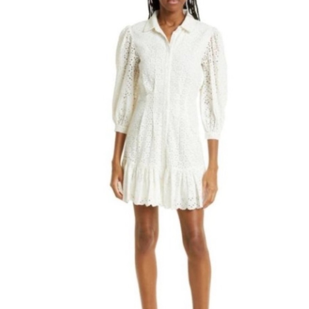 NWT Veronica Beard Ivory Eyelet Lace Kylan Dress size 12